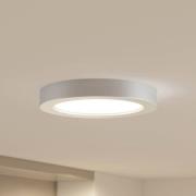 Prios LED plafondlamp Edwina, zilver, 25 cm, set van 2