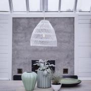PR Home hanglamp, Maja Outdoor, Ø 53 cm, wit, rotan