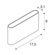 SLV Ovale buitenwandlamp Up/Down CCT 13,5cm wit