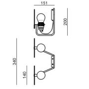 Stilnovo Bugia LED wandlamp 2-lamps rood