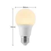 LED lamp E27 A60 8W 3.000K opaal, 6 per set