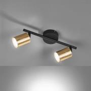 LED plafondspot Vano bladgoud, 2-lamps