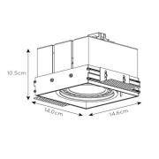 Inbouwspot Trimless, 1-lamp, GU10 ES111, zwart