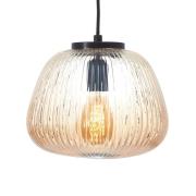 Kaizen hanglamp, Ø 25 cm, barnsteen, glas