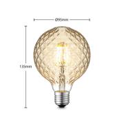 Lucande LED lamp E27 G95 4W 2.700K dimbaar amber