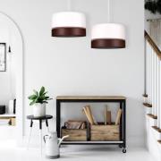 Euluna Levo hanglamp, Ø40cm, donker eiken/ecru