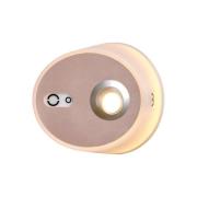 LED wandlamp Zoom, spot, USB-uitgang, pink-koper