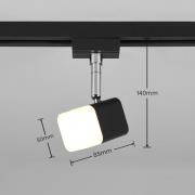 LED railspot Roubaix DUOline, mat zwart