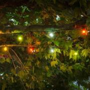 LED lichtketting biergarten uitbreiding, kleurrijk