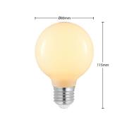 LED lamp E27 4W G80 2.700K dimbaar opaal 2 per set