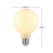 LED lamp E27 4W 2.700K G95 bol dimbaar opaal per 2