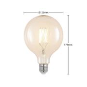 LED filament E27 6W 2.700K G125 bol helder per 2