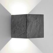 Lucande LED buiten wandlamp Naja, leisteen look