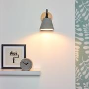 Possio - Wandlamp met betonnen kap en hout