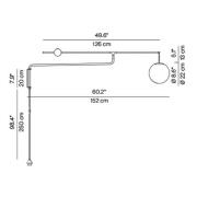 Luceplan Malamata wandlamp, geborsteld messing