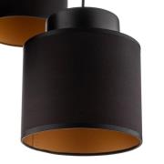 Hanglamp Soho cilindrisch rond 5-lamps zwart/goud
