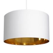 Hanglamp Soho cilindrisch 1-lamp Ø 40cm wit/goud