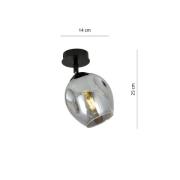 Plafondlamp Flow 1 1-lamp grafiet