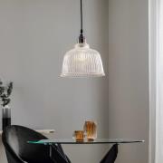 Hanglamp Leana, helder glas, 1-lamp, chroom