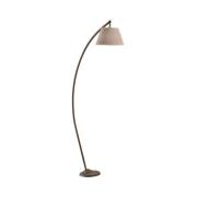 Vloerlamp Sinea, bruin/zandkleurig, hoogte 110 cm, ijzer, textiel