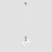 Hanglamp Nohr met glazen kap, blauw/helder