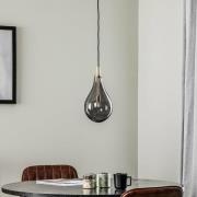 Hanglamp Oaza, 1-lamp, rookgrijs/zwart