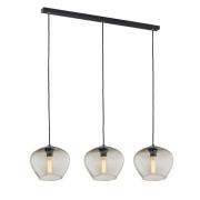 Hanglamp Svala, glazen kap, lang, 3-lamps