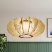 Hanglamp Modern A L met houten lamellen, Ø 60 cm