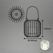 LED accu-tafellamp 7279 IP44 metalen mand wit