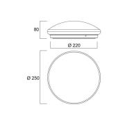 Sylvania Start Surface LED plafondlamp, Ø 25 cm