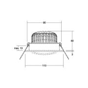 BRUMBERG Kerby-R LED inbouwspot, 4.000K, alu