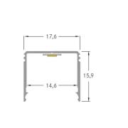 BRUMBERG One LED opbouwprofiel, aluminium, hoog, 3 meter