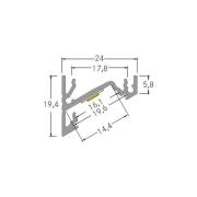 BRUMBERG One LED opbouw hoekprofiel, aluminium, 2 meter