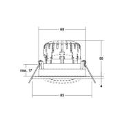 BRUMBERG BB23 inbouw IP65 RC driver hoekig zwart