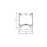 BRUMBERG montageprofiel hoogte 25 mm lengte 2 m zwart