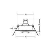 BRUMBERG Breena-R inbouw GX5,3 rond structuur wit