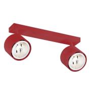 Plafondspot Chloe verstelbaar 2-lamps, rood