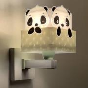 Wandlamp Dalber Panda met stekker, groen
