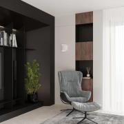 Euluna Isotta wandlamp, halfronde, wit