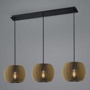 Layer hanglamp van karton, rond, 3-lamps