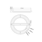 Rilas LED plafondlamp, rond, Ø 56 cm