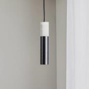 Hanglamp Tube, beton, zwart, 1-lamp