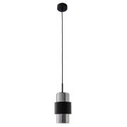 Hanglamp 22002 van glas en metaal mat zwart