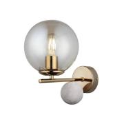 Wandlamp Toppo, goud, 1-lamp