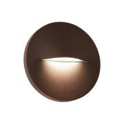 LED buitenwandlamp Vita, roestbruin, Ø 14 cm