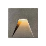 LED inbouw wandlamp Space, grijs, 10x10 cm