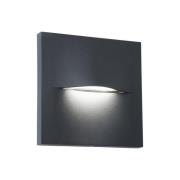 LED buitenwandlamp Vita, donkergrijs, 14 x 14 cm