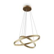 Maytoni Rim hanglamp 830 2 ringen Ø 60 cm messingkleurig