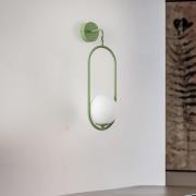 Samba wandlamp, 1-lamp, groen/wit
