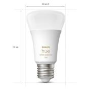 Philips Hue White Ambiance E27 8W LED lamp, per 2